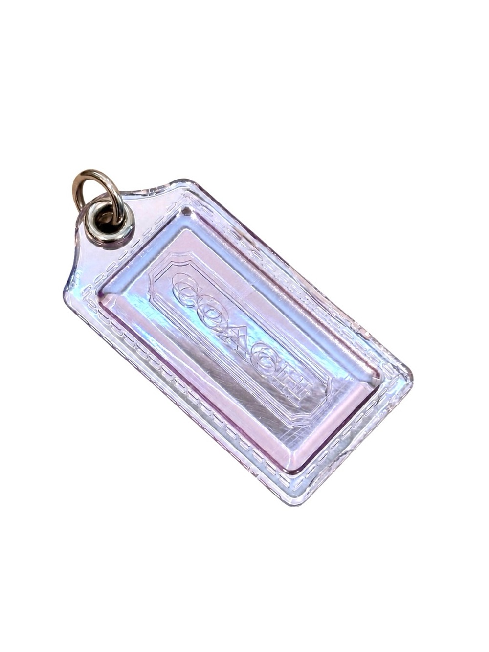 COACH Poppy Iridescent Holographic Acrylic Hangtag